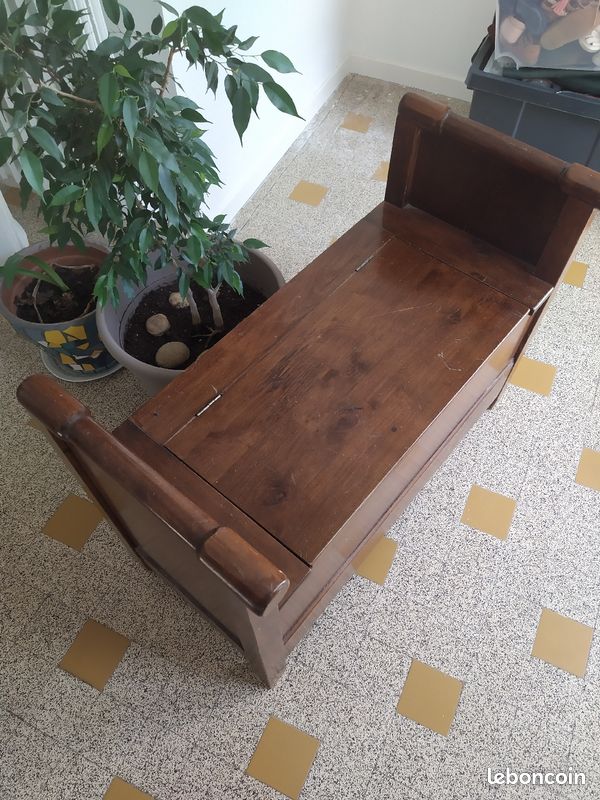 Petit banc coffre ancien (image 3)