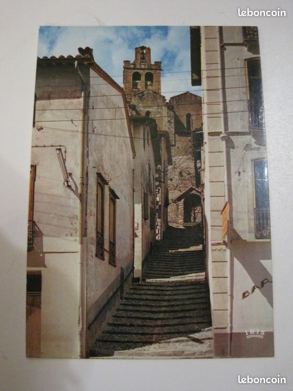 Carte postale 66 pyrenees orientales prats de mollo haut valllespir rue croix de mission (image 1)