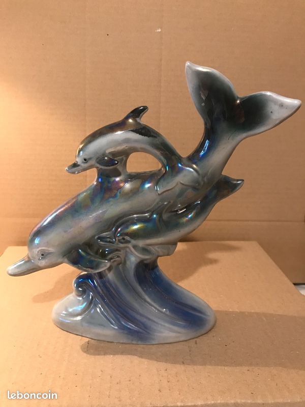 Dauphin en céramique hauteur 21 cm (image 3)