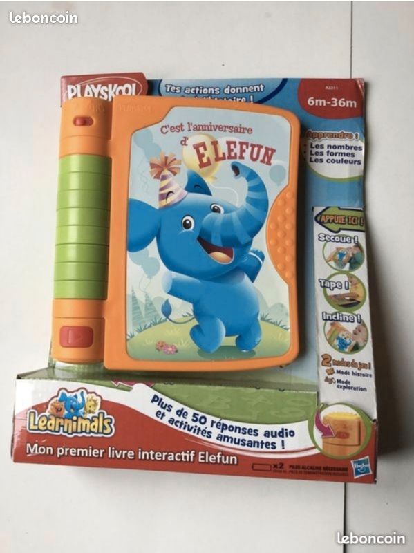 Jouet bébé, Jeu livre interactif Elefun Playskool neuf (image 1)