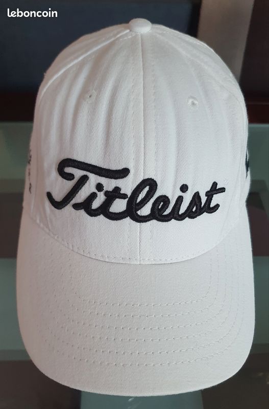 Casquette Blanche Titleist / FootJoy #1, Coton, Logo Brodé, Ajustable, Mexico, Vintage, Floqué Greg (image 18)