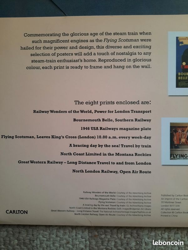 Collection posters trains vapeur Londres (image 3)