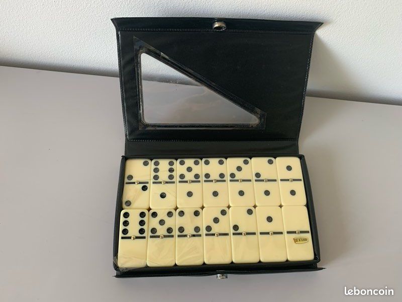 Anciens dominos (2) en porcelaine 2 plots 220 volts (réf AP83