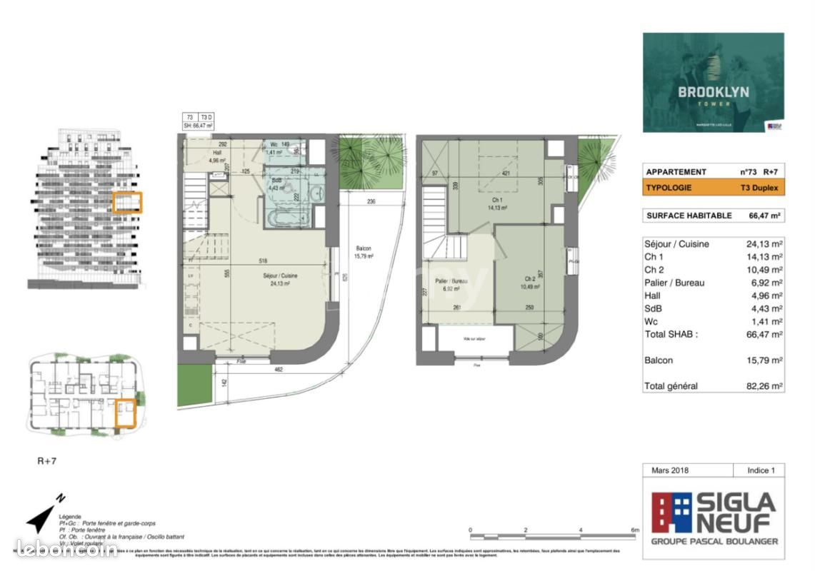 Appartement 3 pièces 58 m² · à Marquette-lez-Lille · 58 m² · 849 €/mois