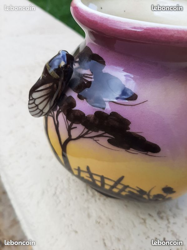 VASE BOULE signé L.BERTY (image 3)