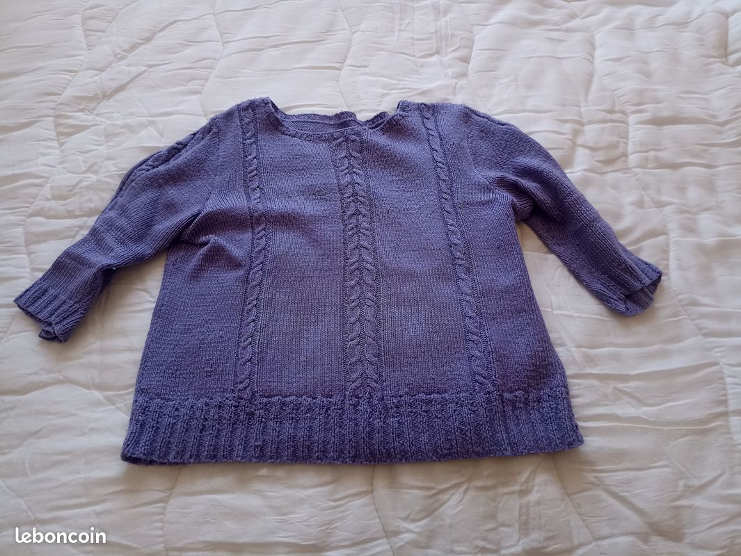 Pull en laine violet 2 T46 (image 1)