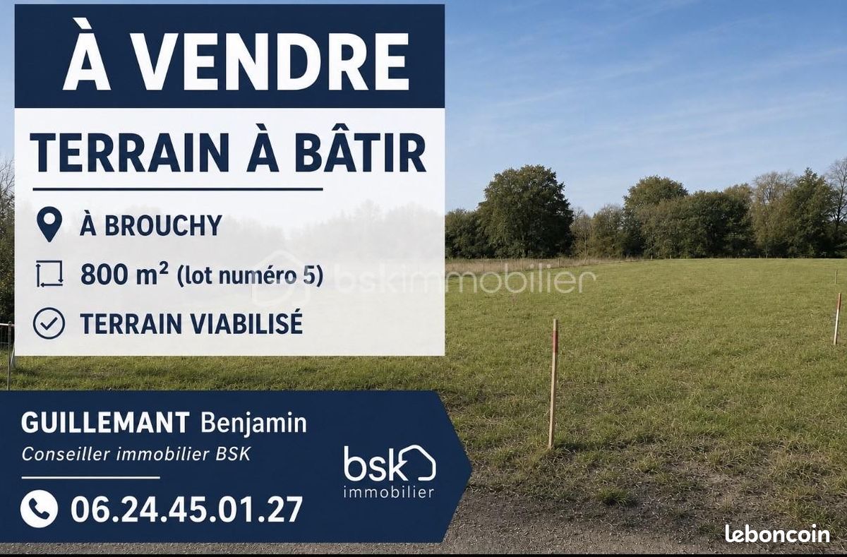 Terrain 800 m² Brouchy · 26 500 €