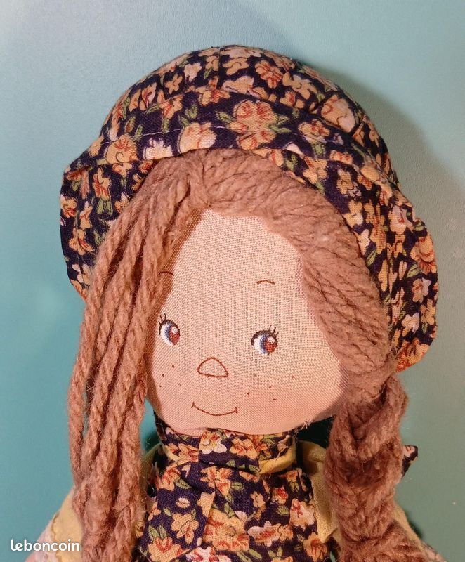 Poupée Ancienne En Chiffon Holly Hobby, Années 1960/70, Vintage Avec Petites Marques