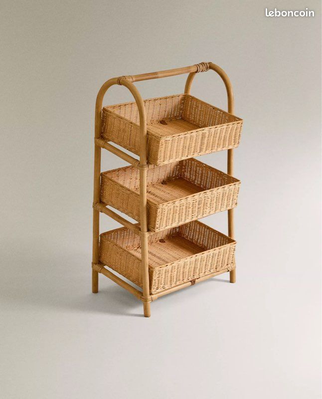 Étagère rangement en rotin Zara Home (image 1)