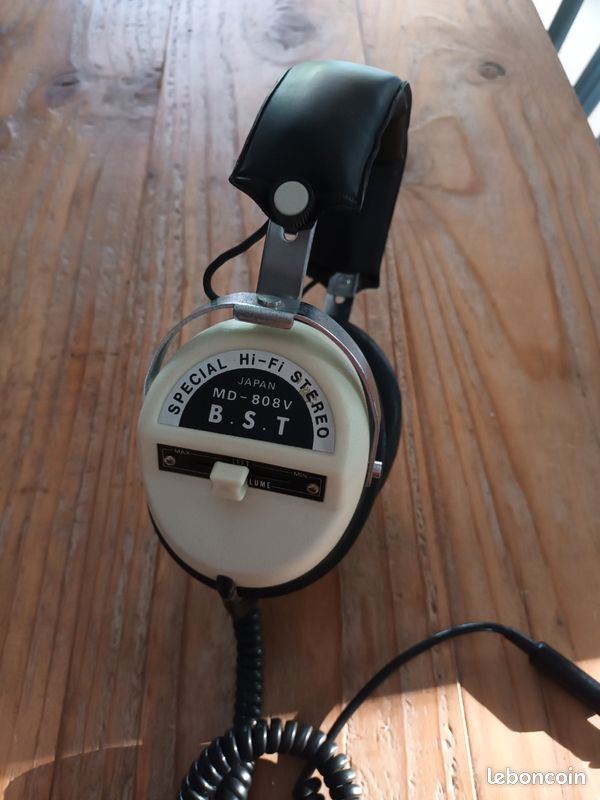 Casque Audio Vintage Marwin Stéréophonique - Noir - Modèle SC 52 - Connectivité Jack 3,5mm