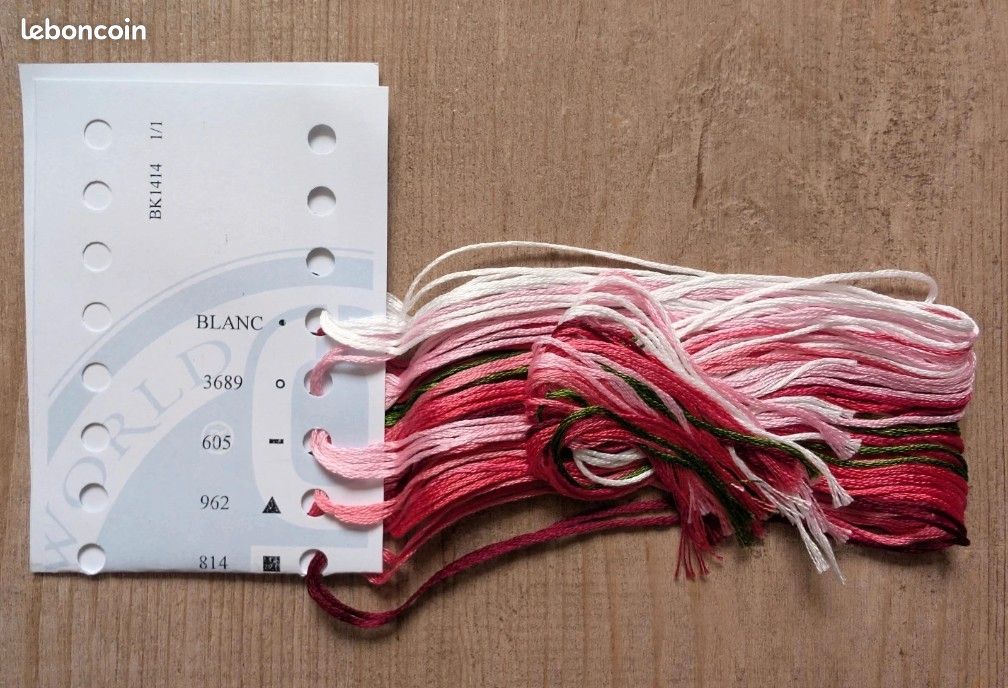 Kit de broderie Rose rose - NEUF (image 9)