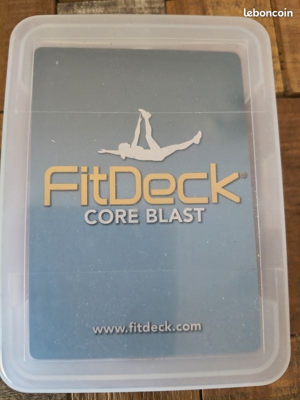 Fitdeck – Jeu De Cartes D’exercices Avec Ballon De Stabilité, 18 Mouvements Illustrés, Pour La Maison Ou Le Bureau
