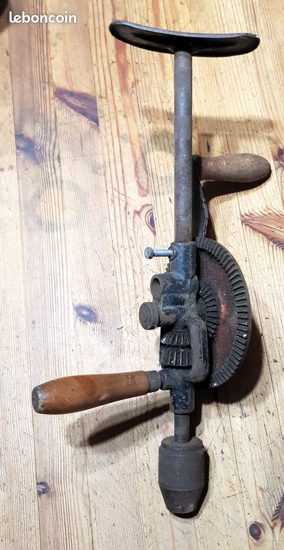Peugeot frères Ancienne Chignole Perceuse à main Outil Manue - 19,98