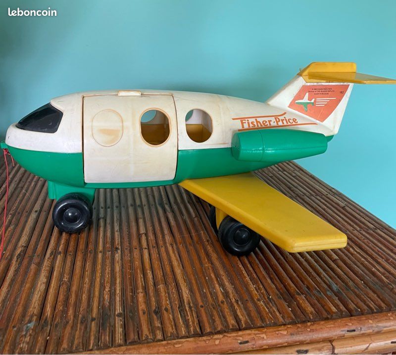 Vieux Jouet Fisher Price – Avion Réf 2360 – Vintage Année 1980 – En Plastique