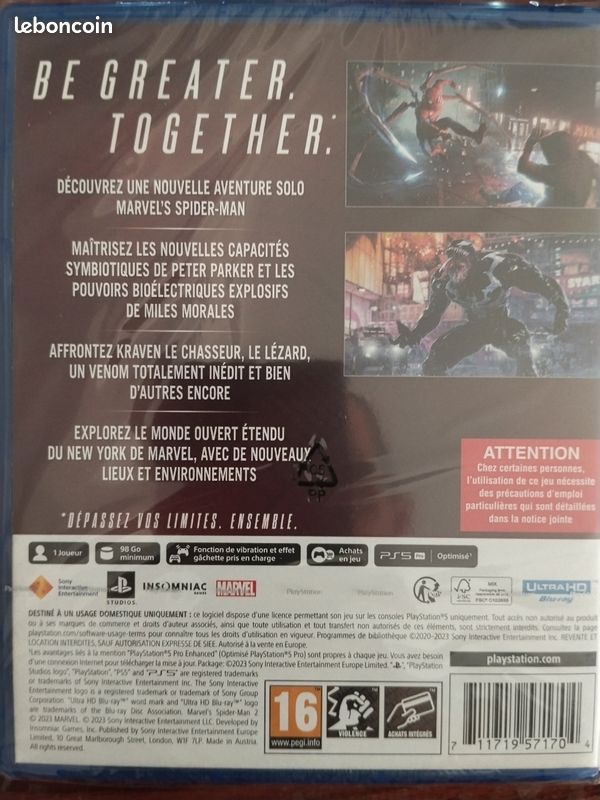 Spider man 2 NEUF PS5 (image 2)