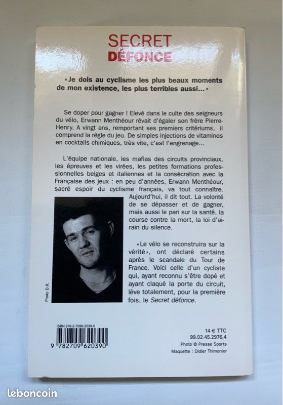 Secret Défonce - ma vérité sur le dopage (cyclisme) - Erwann Menthéour (image 2)