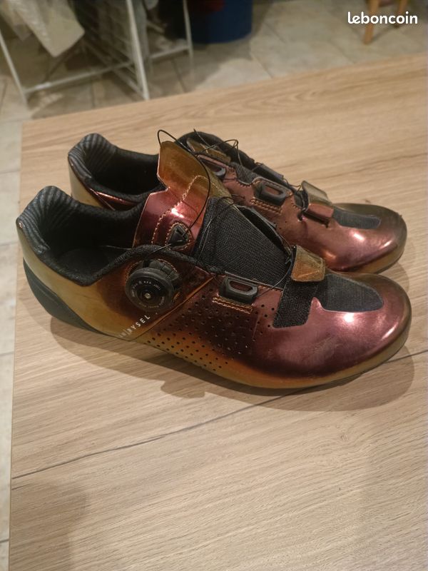 Chaussures de vélo cyclo-sport VAN RYSEL ROADR 520 BORDEAUX - Taille 42 (image 2)