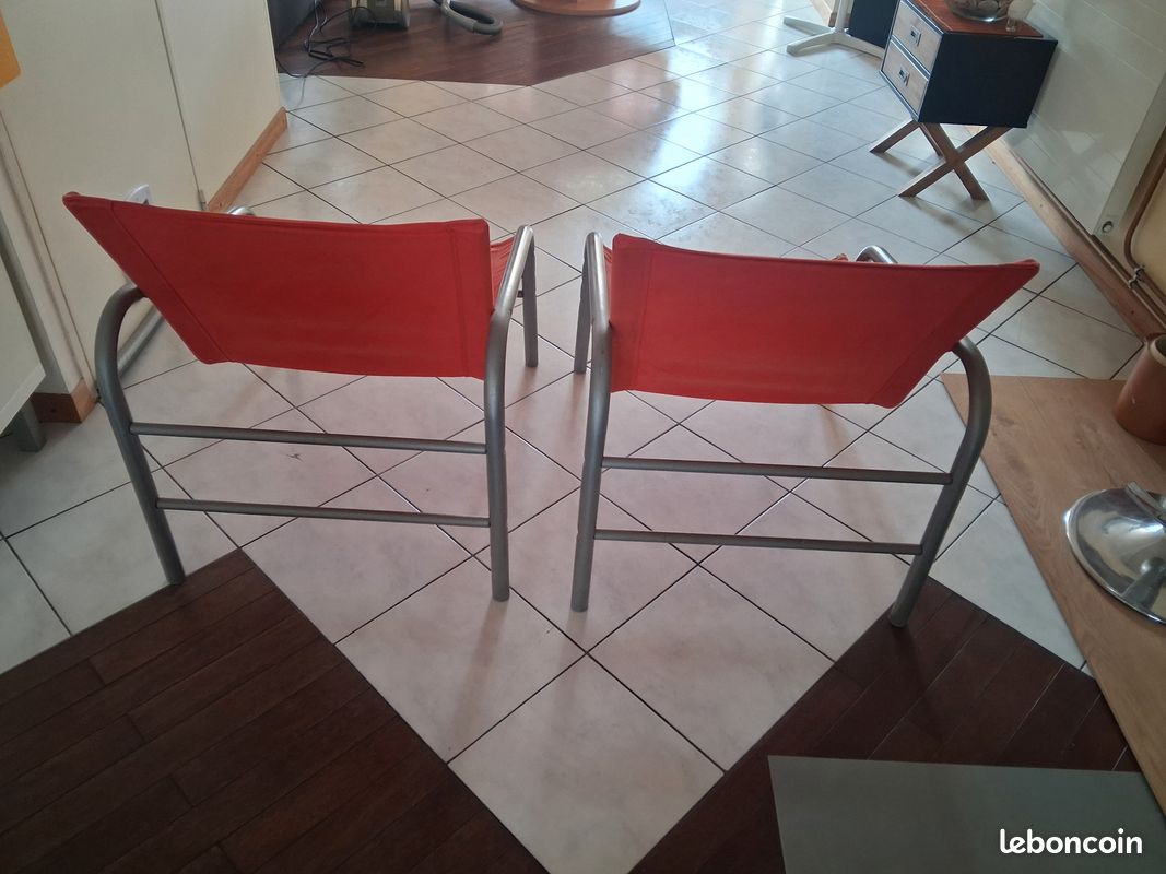 Fauteuils acier, toile tendue (image 3)