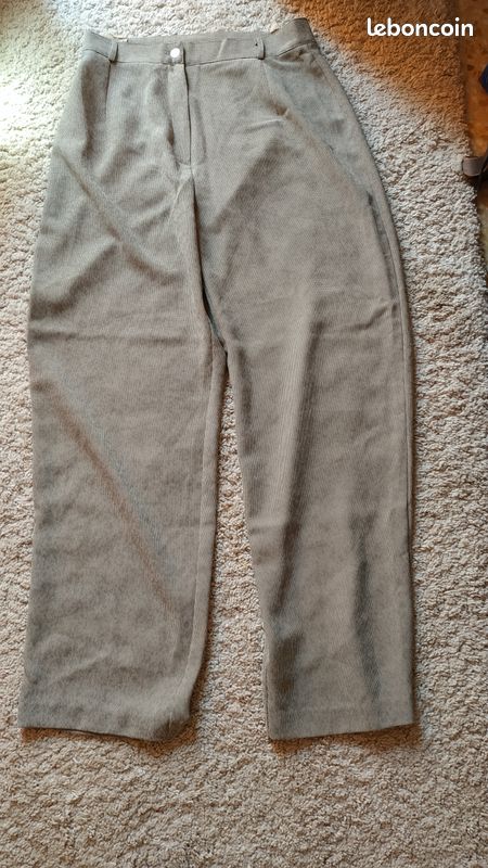 Pantalon noir/beige parfait état (image 1)
