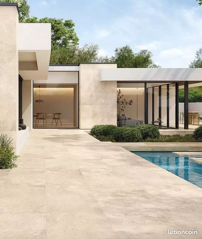 Carrelage 60x120 extérieur beige mix (image 1)
