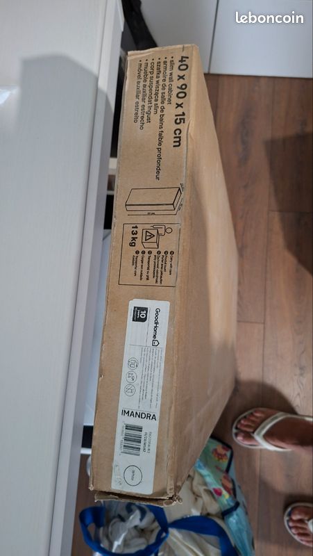 Armoire de salle de bain faible profondeur imandra goodhome (image 1)