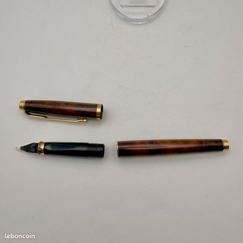 Stylo Plume Parker 75 Laque Thuya Avec Plume Or 18 Carats - Occasion Prestige