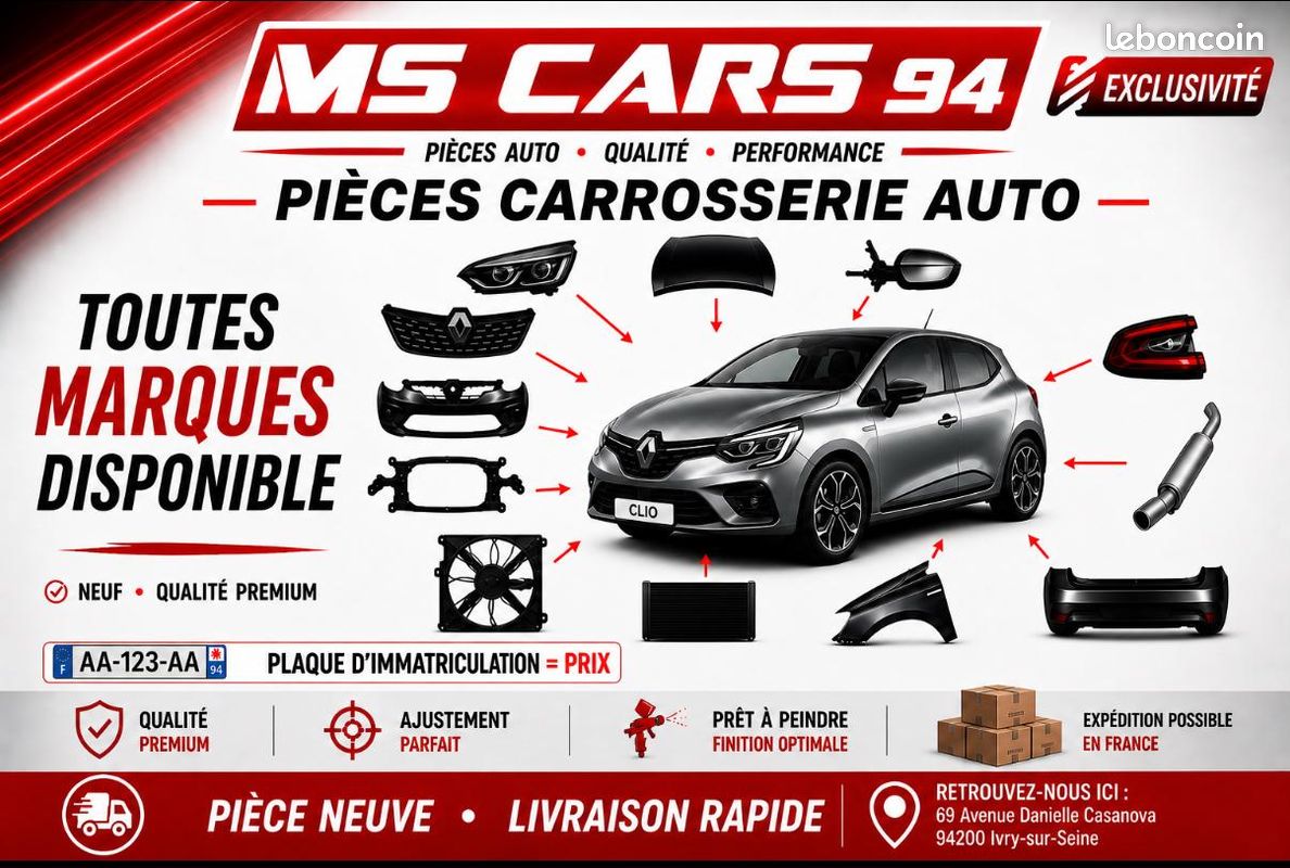 Pare chocs avant renault clio 5 2019 a 2023 (image 2)