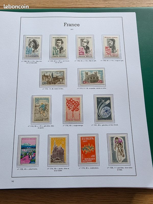 Collection timbres France 1960-1978 COMPLÈTE - 87 pages LUXE - Neufs * sans charnière (image 13)