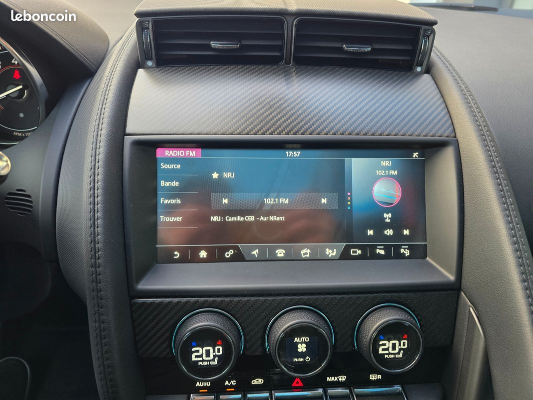 JAGUAR F-TYPE 3.0 V6 SURALIMENTE 380CH R-DYNAMIC AWD MERIDIAN/TOIT PANORAMIQUE/IMMAT Fr (image 17)