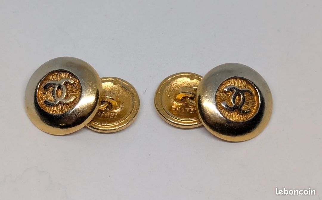 ANCIENNE PAIRE DE boutons de manchette dorés EUR 14,99 - FR