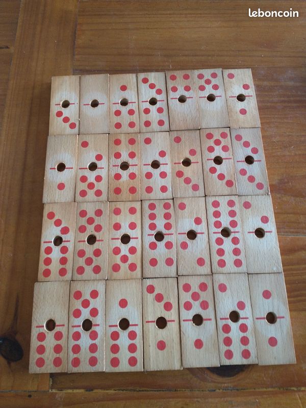 Jeu de dominos en bois (image 4)