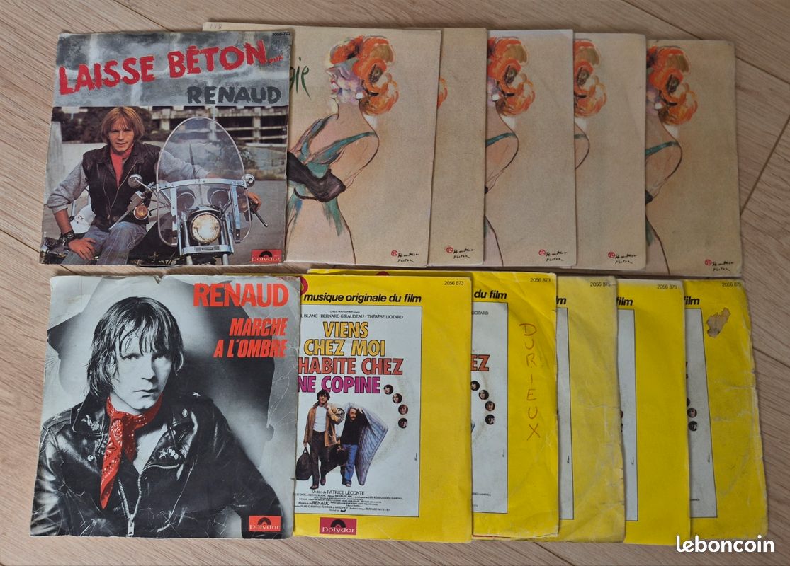 Lot de 12 vinyle 45T Renaud (image 1)