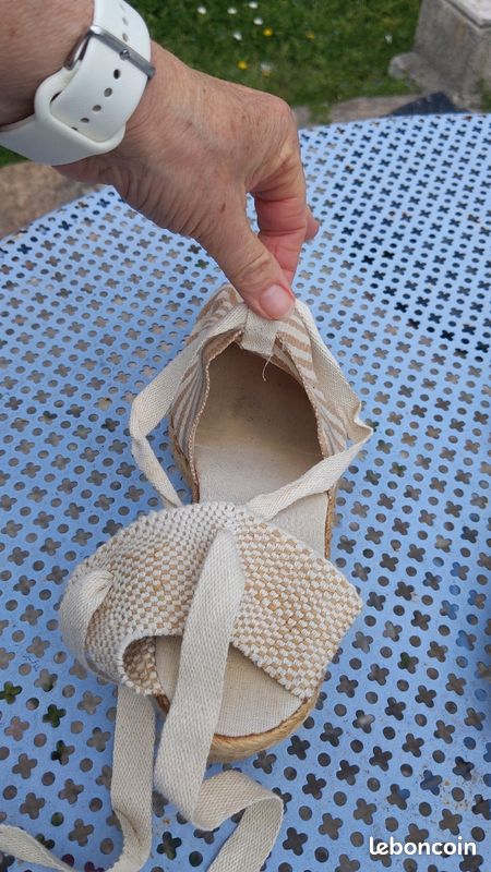 Espadrille talon compensé T 40 beige (image 3)