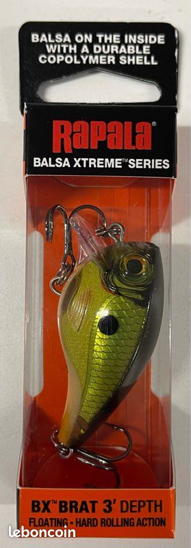 Leurre Rapala Balsa Extreme Série BX - Nageur Bleu Hareng Noir - Modèle BXS12 - NEUF (boîte Usée)