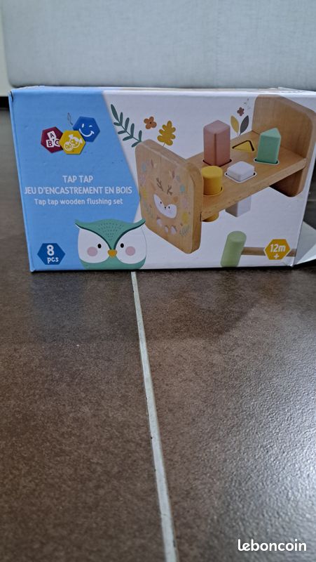 Tap tap jeu d'encastrement bois (image 1)