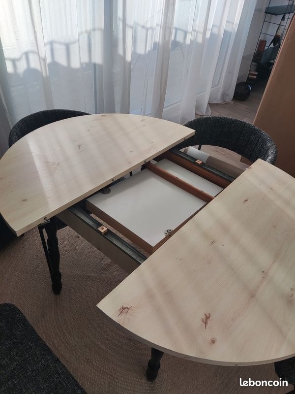 Table à manger ronde extensible (image 4)