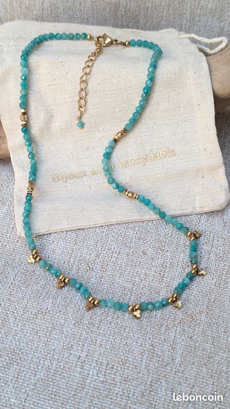 Collier Amazonite - Pierres Boules 6mm - France Minéraux