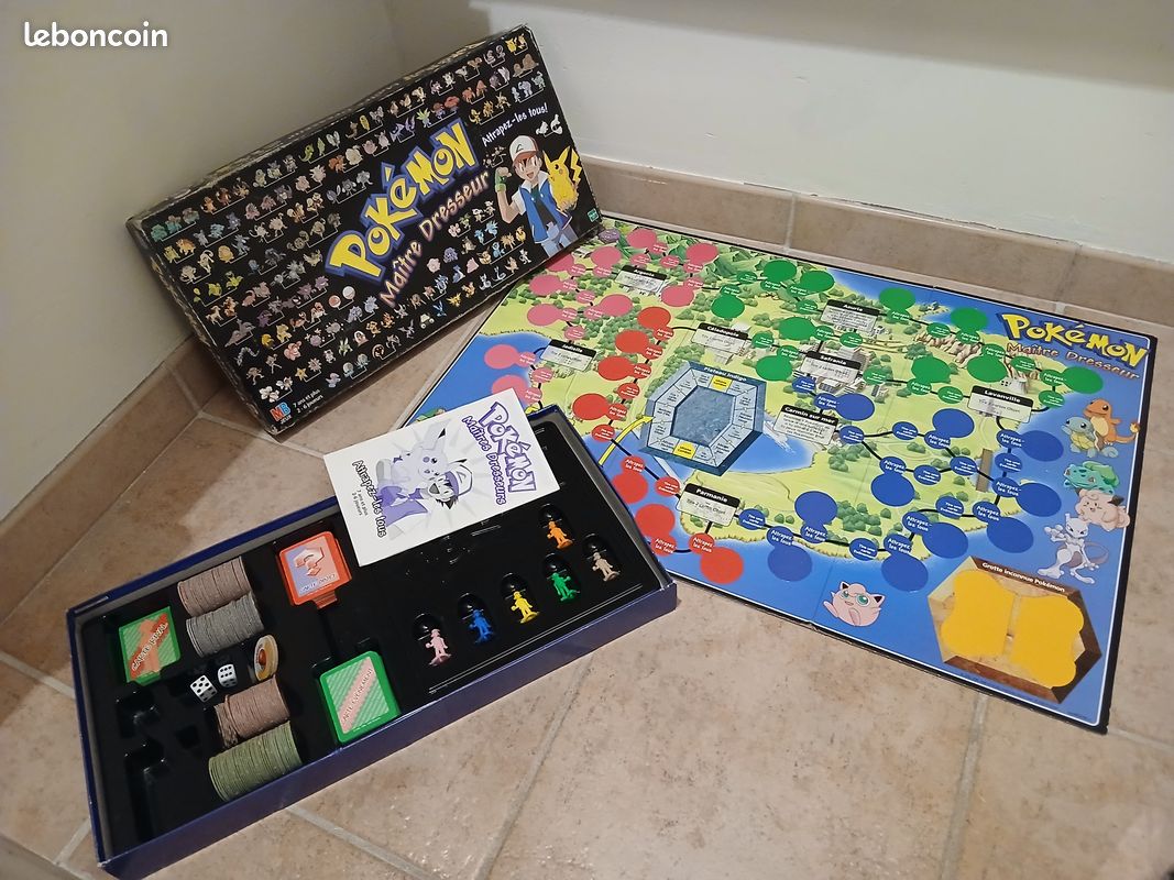 Jeu De Société Pokémon Maître Dresseur – MB Jeux / Hasbro, Incomplet, Occasion