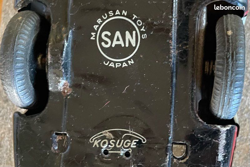 ANCIEN JOUET MÉCANIQUE automate enfant bulles tôle MARUSAN Japan 1950