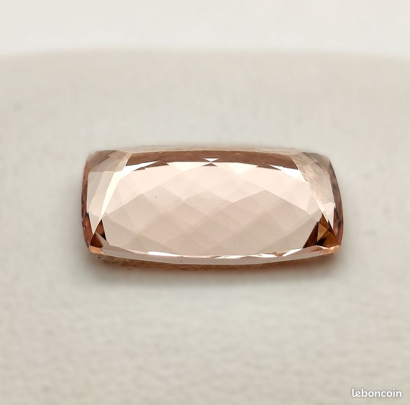 Morganite Brute Du Brésil - 4,10 Carats - Coupe Ovale - Couleur Rose - Neuf Sans Emballage