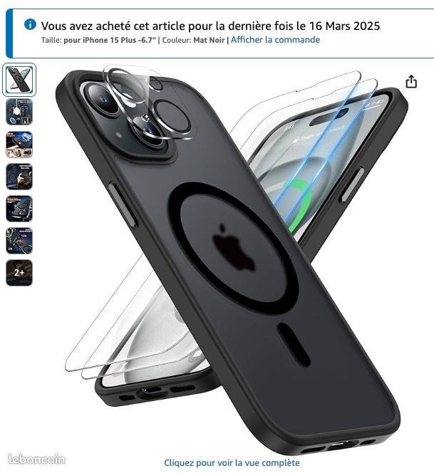 i-Blason Coque pour iPhone 15 Pro ax [agSafe Copatible] agnétique