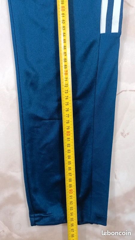 Pantalon de Survêtement Running Adidas Aeroready 3 Stripes Bleu Marine - Enfant 13-14 ans (image 3)