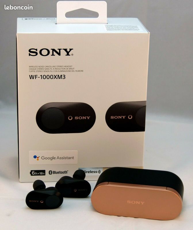 Sony WF-1000XM3 Écouteurs sans fil Bluetooth à Réduction de Bruit NEUF (image 1)
