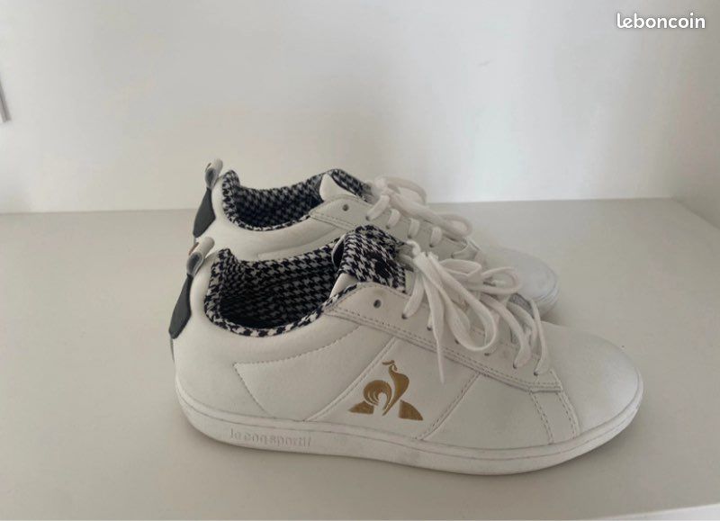 Courtclassic Basket Le Coq Sportif Femme Leopard Baskets Cuir Le