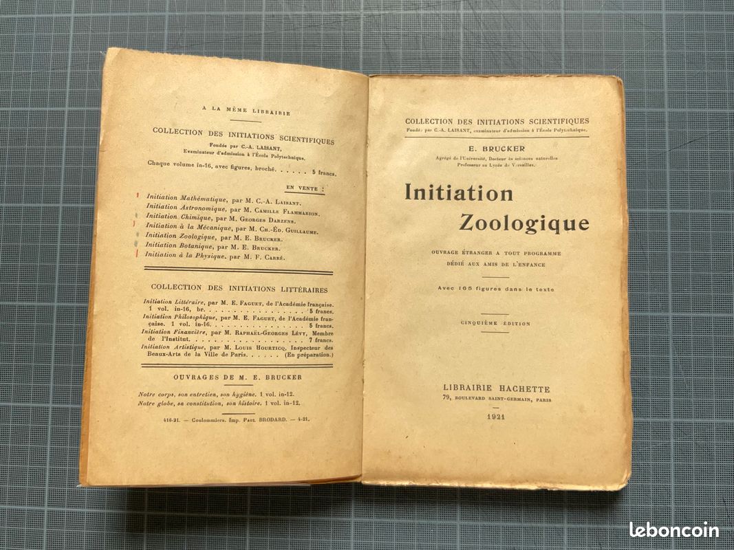Initiation zoologique par E. Brucker - Hachette 1921 (image 3)