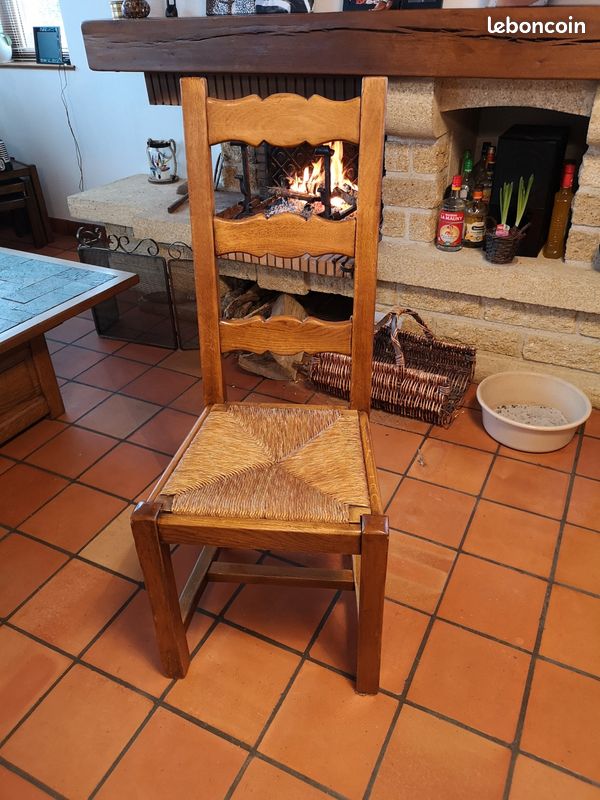 4 chaise rustiques paillées (image 2)