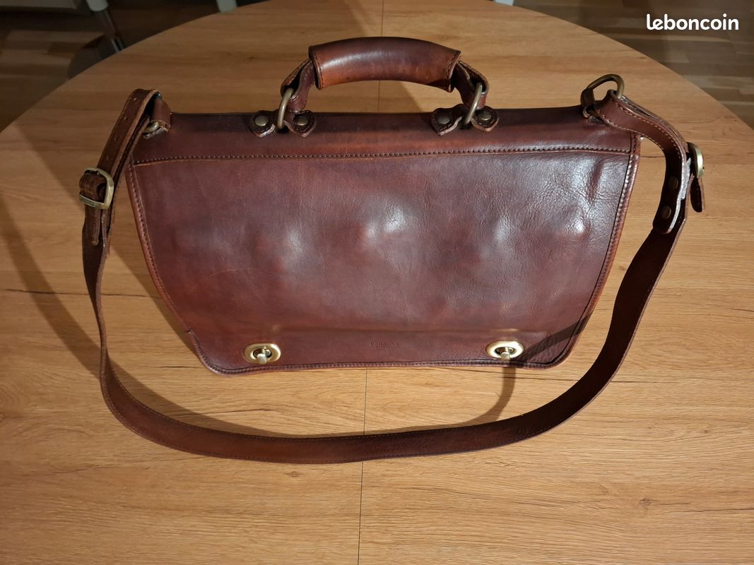 Serviette / Mallette / Porte-documents KATANA En Cuir - Taille Moyenne - Neuf Avec étiquettes