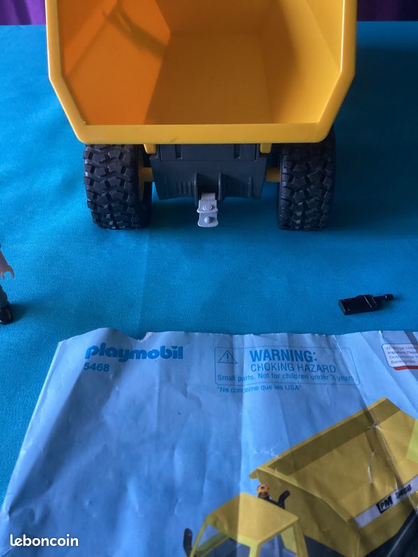 PLAYMOBIL (Q3211) CHANTIER - Remorque Benne Basculante Camion Mammut