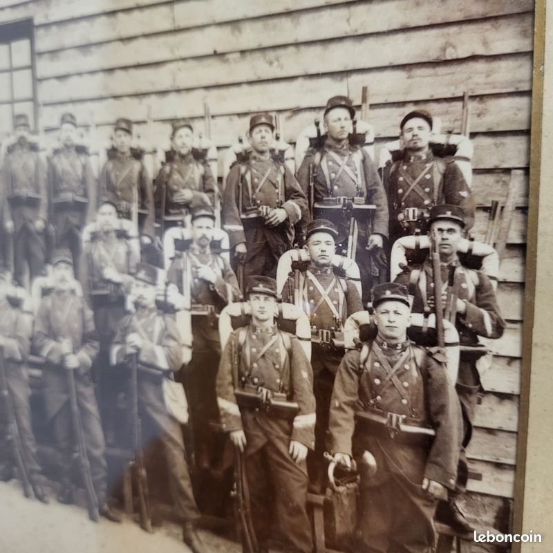 Ancienne photo encadrée 3ème bataillon chasseurs à pied militaires (image 3)