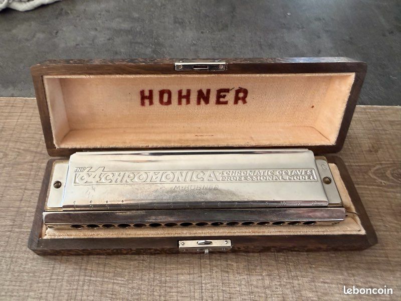 Hohner The 64 Chromonica 4 octaves chromatique Professional Model vintage Allemagne + étui bois (image 1)